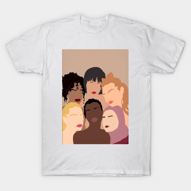 Females Power Art T-Shirt by tiwkokon